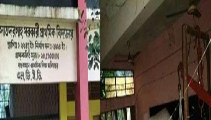 বিদ্যালয়ের ক্লাসরুম এখন ধান ব্যবসায়ীর গোডাউন