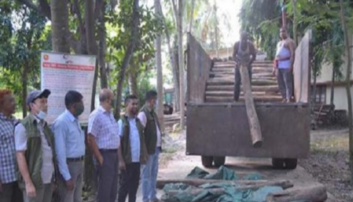 কুমিল্লায় ট্রাকভর্তি সেগুন কাঠ রেখে পালিয়েছে চালক-হেলপার