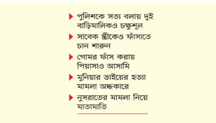নুসরাতকে দিয়ে বিচ্ছু সামশু সিন্ডিকেটের ফের ষড়যন্ত্রমূলক মামলা