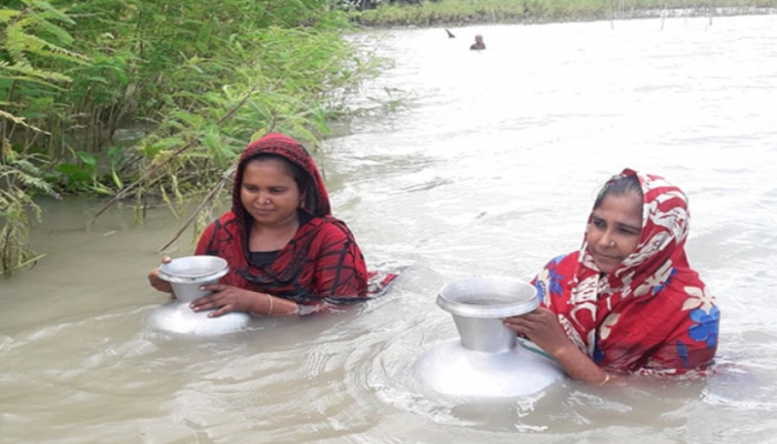 ফরিদপুরে বন্যা পরিস্থিতির উন্নতি হলেও বেড়েছে নদী ভাঙন