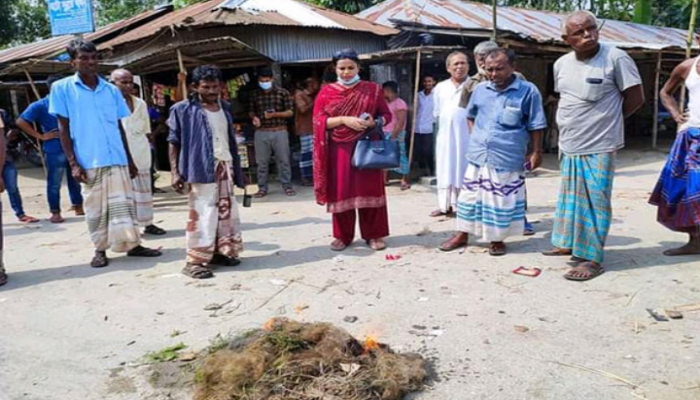 ডিমলায় অভিযান চালিয়ে কারেন্ট জাল জব্দ