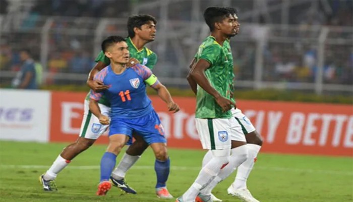 সেই সুনীল ছেত্রীর গোলেই পিছিয়ে বাংলাদেশ