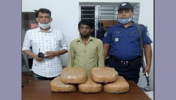 কালিয়াকৈরে গাঁজাসহ মাদক ব্যবসায়ী আটক