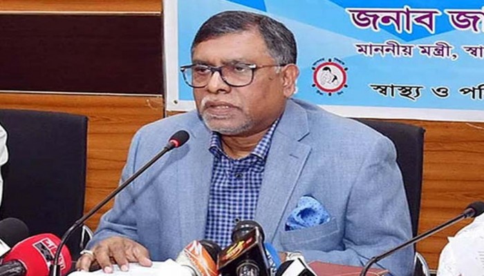 টিকার অভাব হবে না : স্বাস্থ্যমন্ত্রী