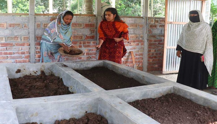 জেসমিন বাণিজ্যিকভাবে কেঁচো সার উৎপাদনে সফল