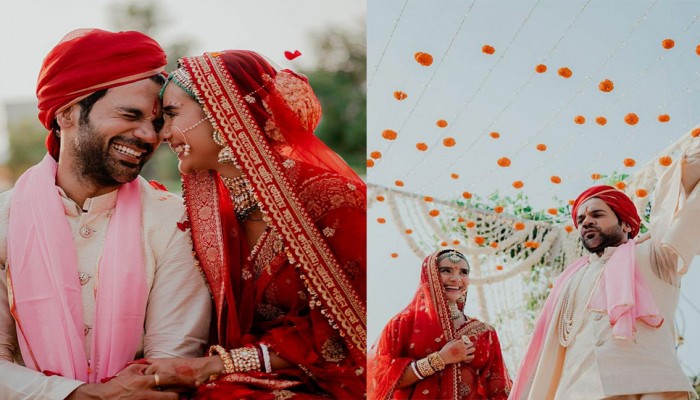 পত্রলেখা বিয়েতে বাংলা হরফে ভালোবাসার বার্তা খচিত ওড়না পরে আলোচনায়