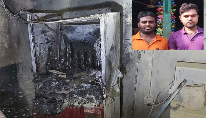 দুই ভায়ের চেষ্টায়  চরভদ্রাসন বাজার অগ্নিকাণ্ড থেকে রক্ষা পেল