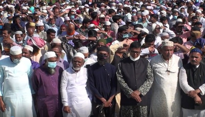 এমপি একাব্বর হোসেনের জানাজা অনুষ্ঠিত হাজার হাজার মানুষের অংশগ্রহণে