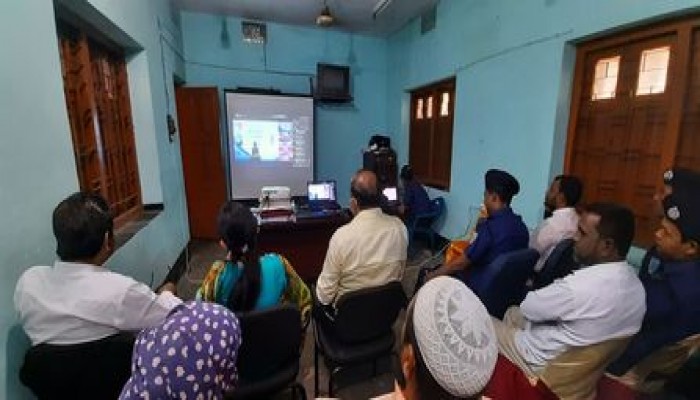 জৈন্তাপুর মডেল থানায় ভার্চুয়াল সভা অনুষ্ঠিত হয়