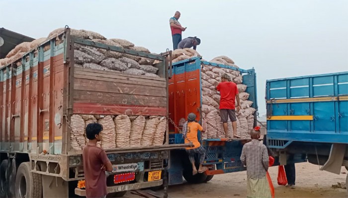 হিলিতে ভারতীয় পেঁয়াজ ১২ টাকা, দেশি ১৭